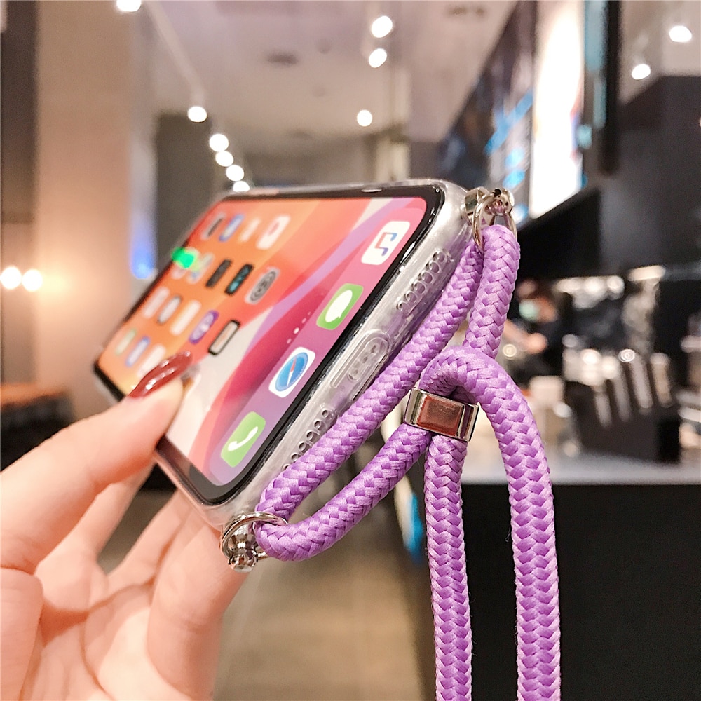 Casing Motif Bintang Dengan Tali Lanyard Untuk Iphone 11 Pro Max Xs X Xr 8 7 6 S 6s Plus