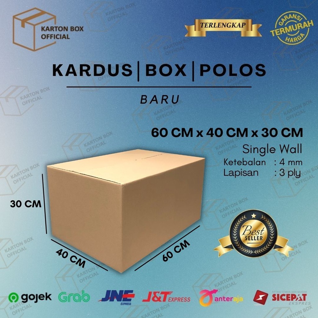 

Kardus Karton Box Besar 60x40x30 CM Dus Pindahan Jumbo Kokoh Tebal Polos