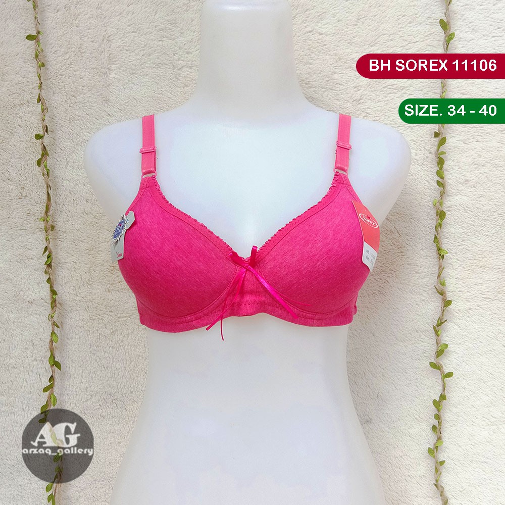 Bra Bh Sorex 11106 | Bh Busa Tanpa Kawat Kancing 2 Melange | Bh Wanita | Pakaian Dalam Wanita | Bra Wanita