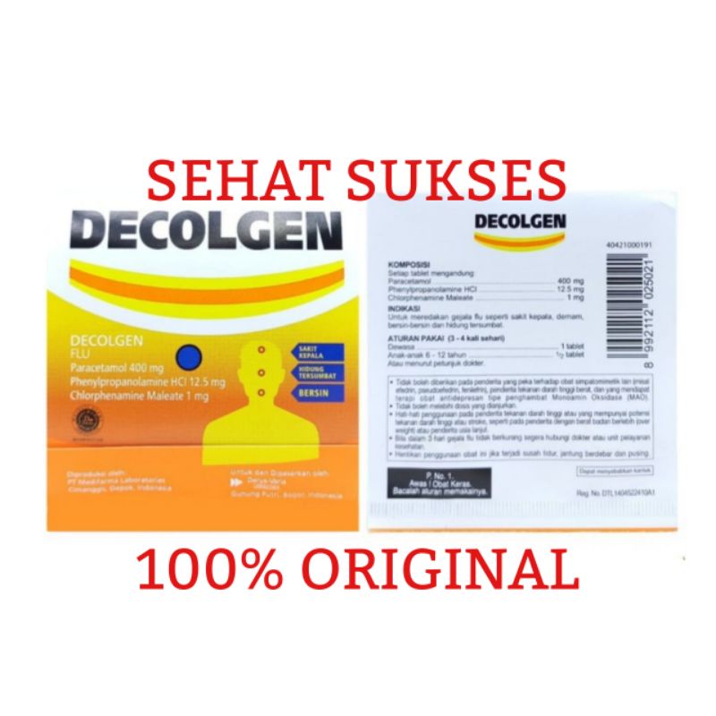 Decolgen Tablet - Obat Flu, Sakit Kepala, Demam