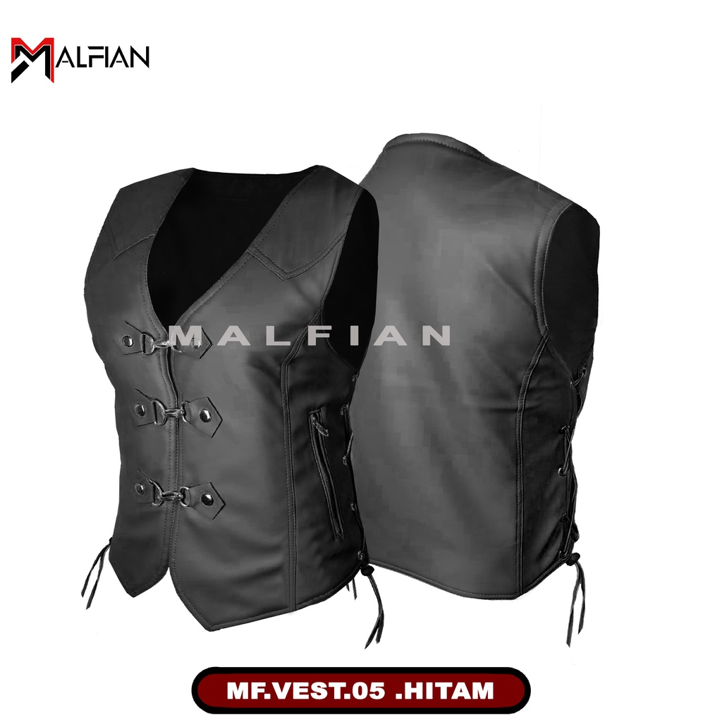 Rompi Vest Wanita Kulit Rompi Kulit Sintetis Wanita Faux Synthetic Leather MF.VEST.05