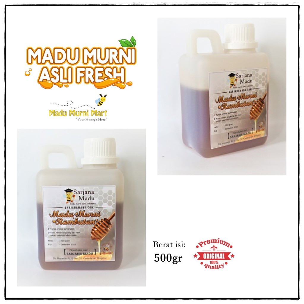 

Madu Murni Rambutan 100% Asli Fresh 1/2kg