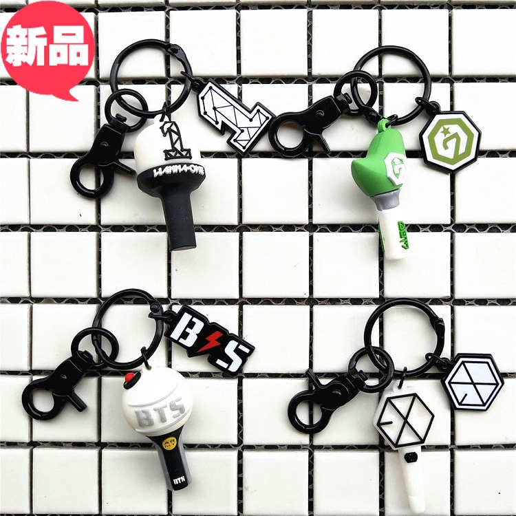 Kpop Bts Exo Got7 Fashion Creative 3d Keychain Wanna One Cute - 3d printed roblox logo keychain