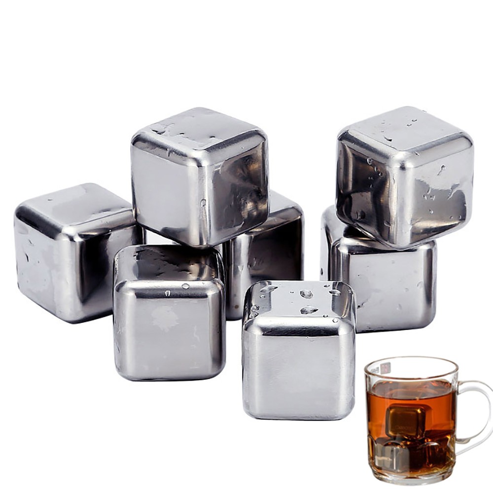 Stainless Ice Cubes isi 8pcs