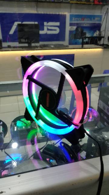 FAN CASING 12CM RGB DOUBLE RING COOLING FAN CASE COOLMOON