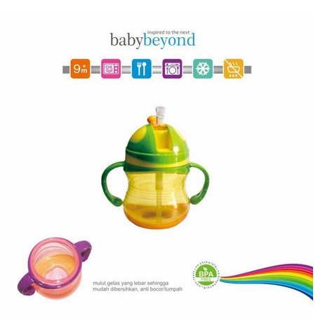 BABY BEYOND FLIPPY STRAW CUP 300ML [ BB1054 ]