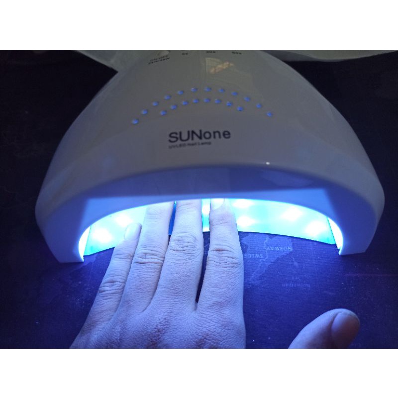 Pengering kutek sun one 48w 30 led + adaptor uv led nail dryer  pemanas kuku cepat kering cn48w Alat Kecantikan Pengering Kutek Kuku UV LED Nail Dryer SUN Plus pemanas gel 48W