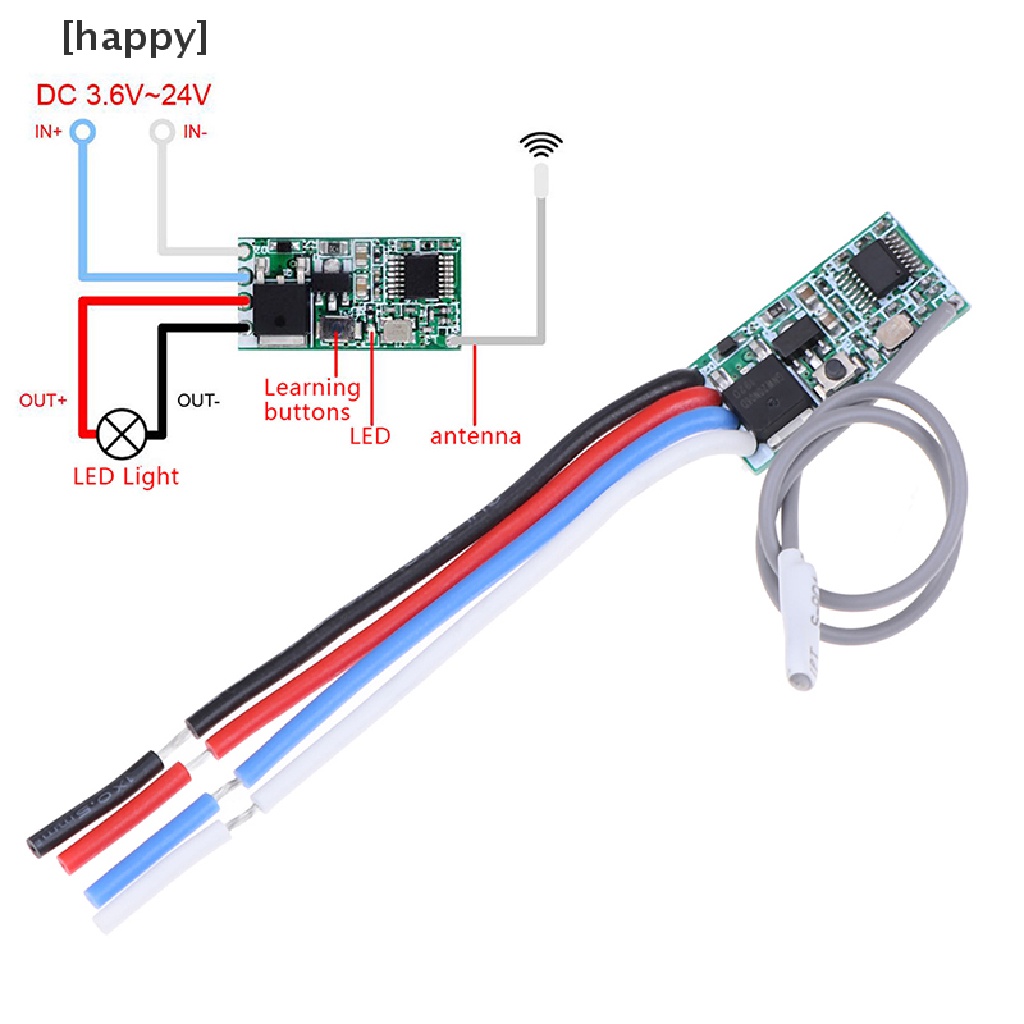 Ha Modul Relay Receiver Rf Wireless 433mhz 1ch Untuk Remote Control