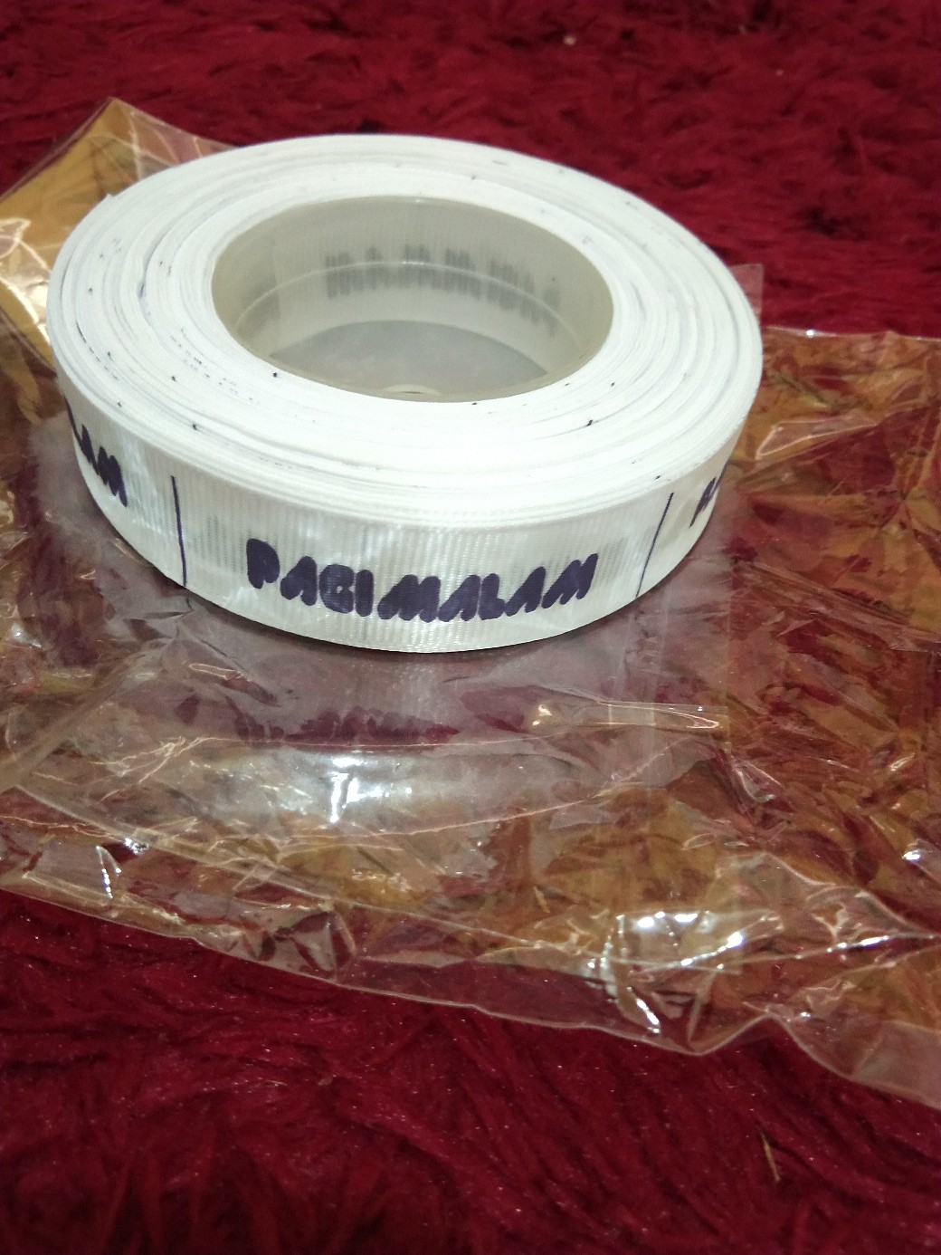 Sablon 1 W Lebel Baju Bahan Satin 2cm Pajang 18 Cm Jadi 200 Baju