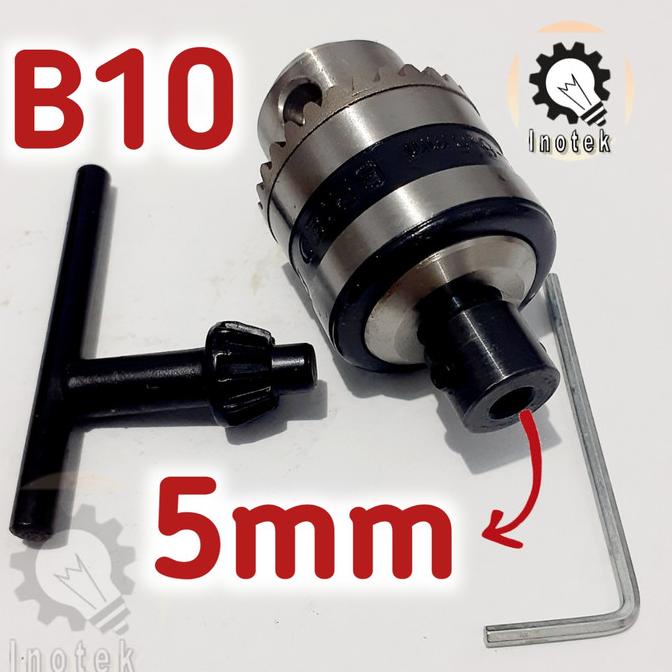 B10-5mm Kepala Bor dan Arbor Konektor ke As 5mm Cocok Untuk DC 775