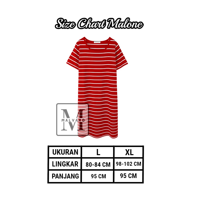 MAL-Dress Malone / Dress Salur Wanita / Daster Wanita