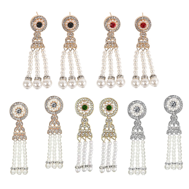 Anting Tusuk Gantung Desain Flapper Gatsby 20s Gaya 1920an Untuk Wanita