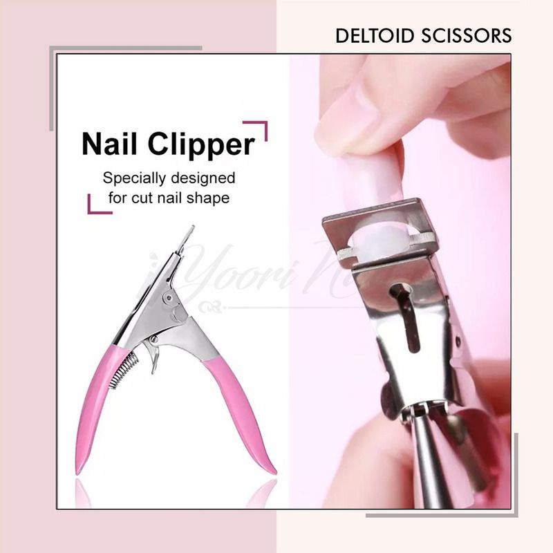 Deltoid scissors gunting kuku palsu pembentuk kuku palsu fake nails false nail clipper