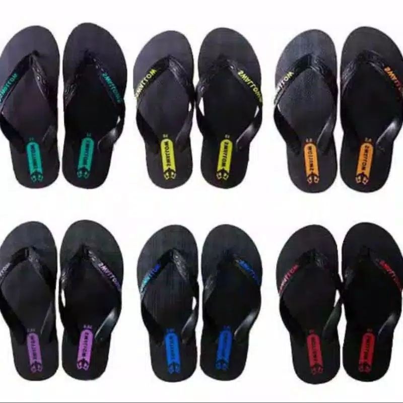 6 PASANG SERI SWALLOW BLACK  / SWALLOW ARMY / SANDAL JEPIT SWALLOW BLACK / ARMY DEWASA