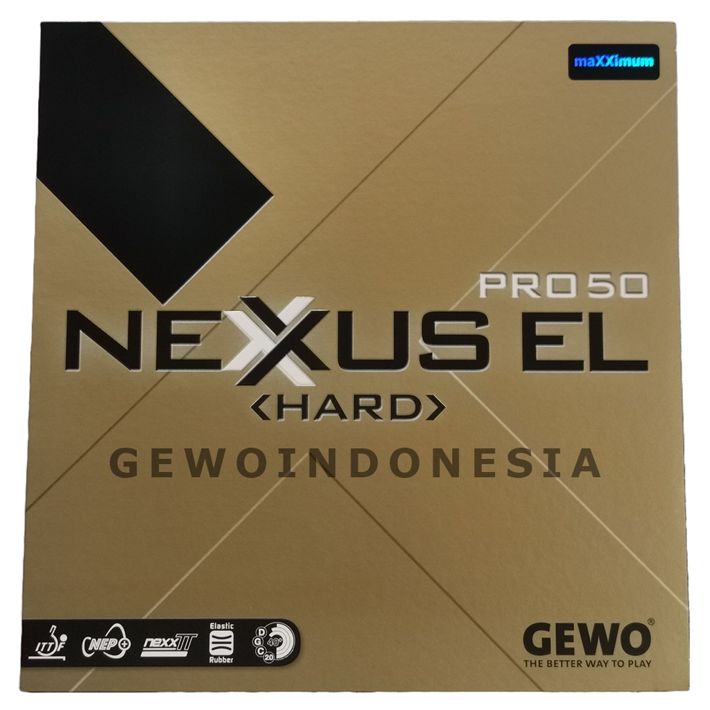 Gewo Nexxus EL Pro 50 - Karet Pingpong Tenis Meja GEWO Nexxus EL Pro 50 Hard Made in Germany Rubber