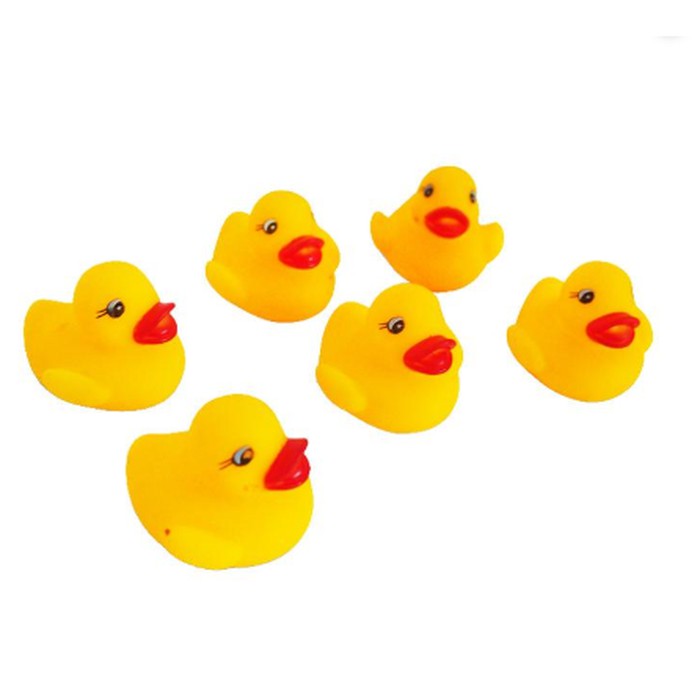 VINYL DUCK ISI 6 PCS BEBEK MAINAN MANDI BAYI