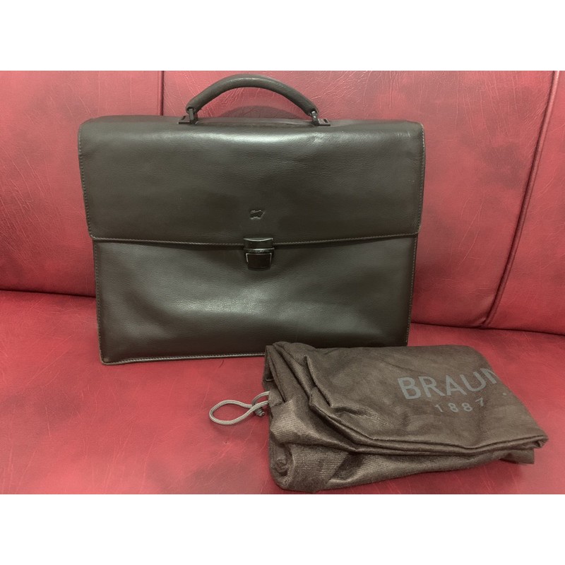 braun buffel authentic original tas laptop kulit asli second import