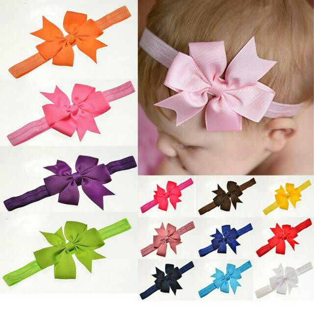 C53 Bandana bayi / headband bayi pita kupu kupu