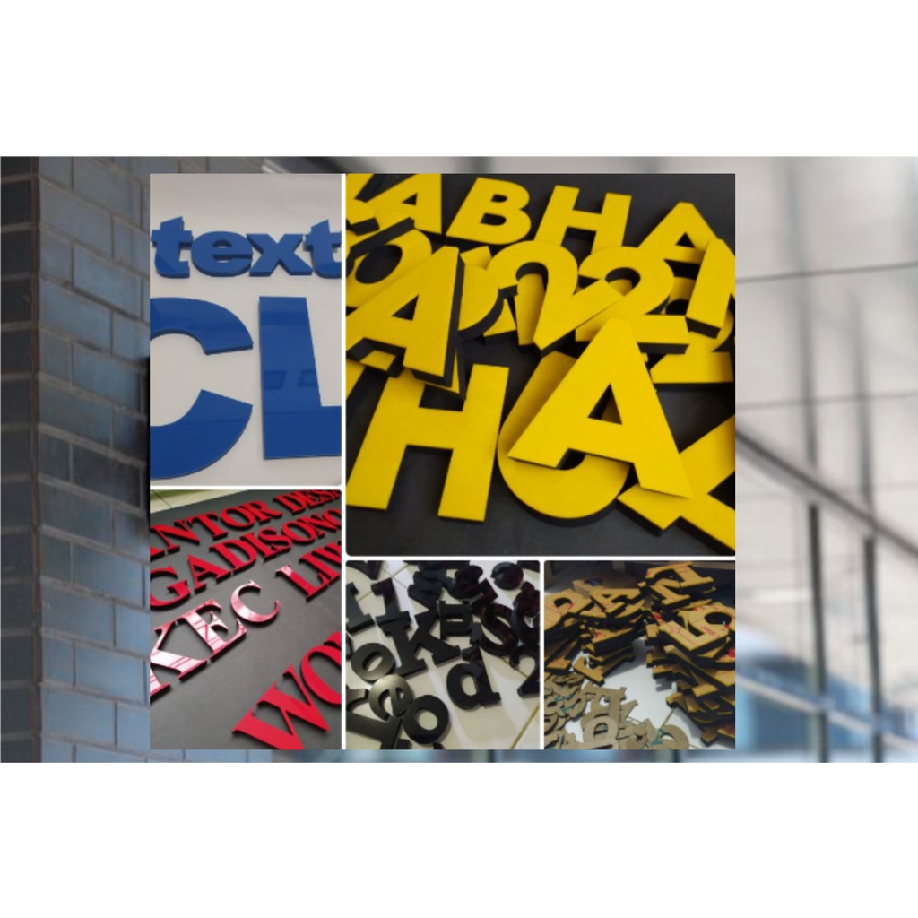 Huruf  Timbul Akrilik, Huruf Timbul Akrilik Spons, Akrilik Custom