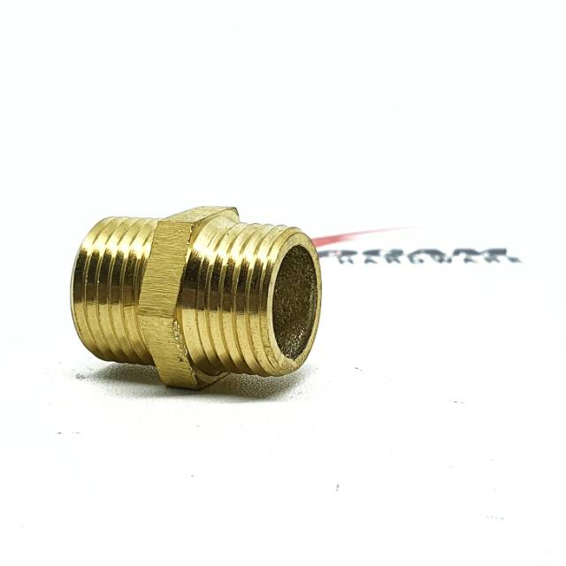 Double Nepel 1/2 x 1/2 Inch Full Brass