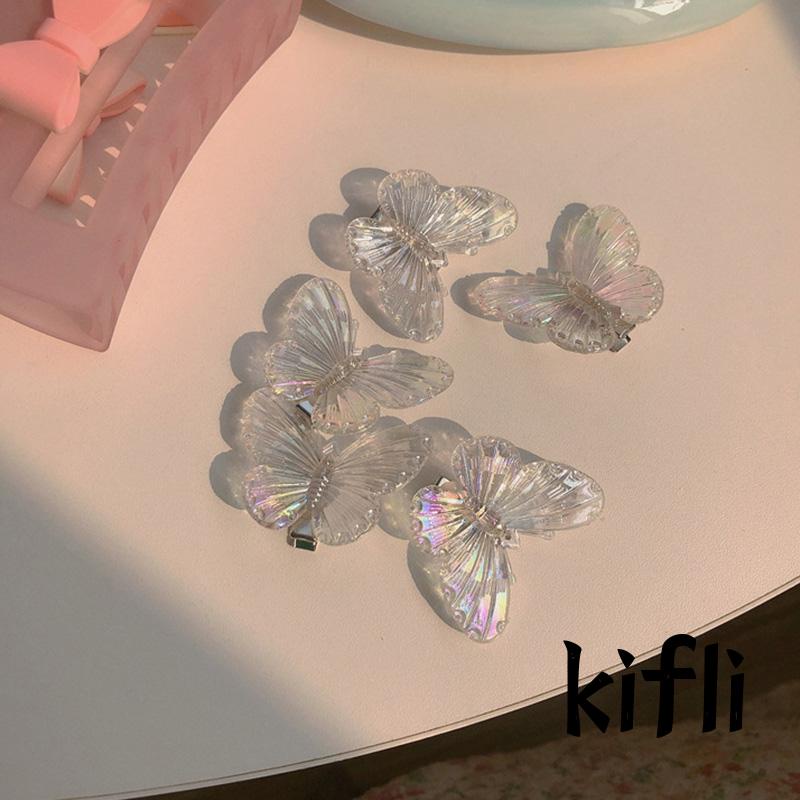 Butterfly Jepit Rambut Bentuk,Kupu-Kupu Warna-Warni, Bahan Metal,Untuk Anak Perempuan