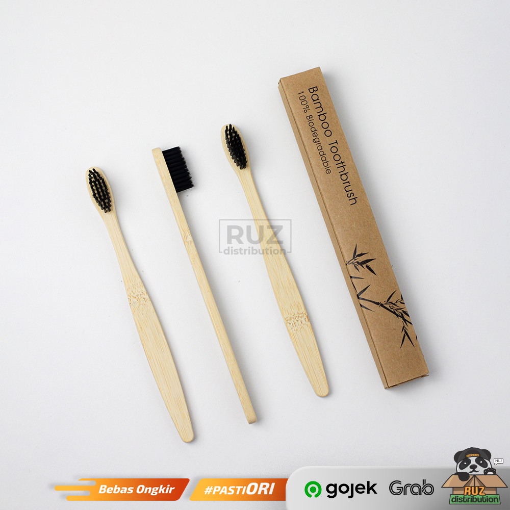 Sikat Gigi Bambu Premium Bamboo Toothbrush