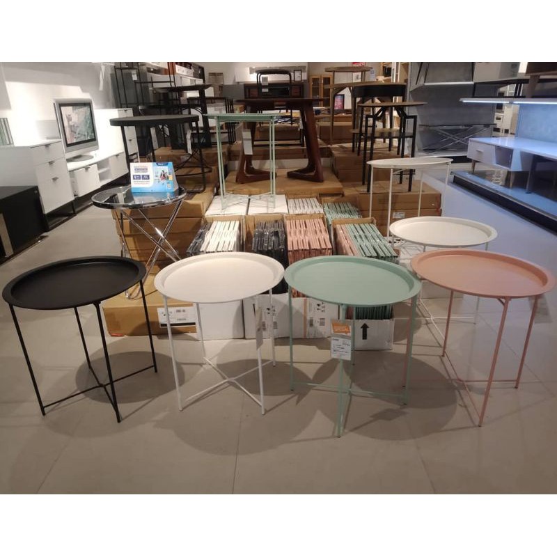 MEJA SISI HELIOS / MEJA BULAT INFORMA / MEJA UNIK MURAH