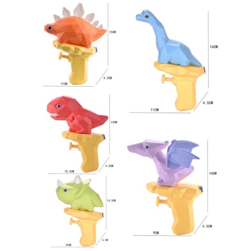 mainan watergun pistol air dino