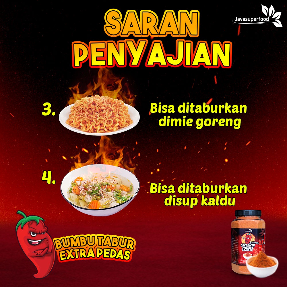 Bubuk Cabe Pedas / Cabe Bubuk / Chili Powder / Capsaicin powder 400g