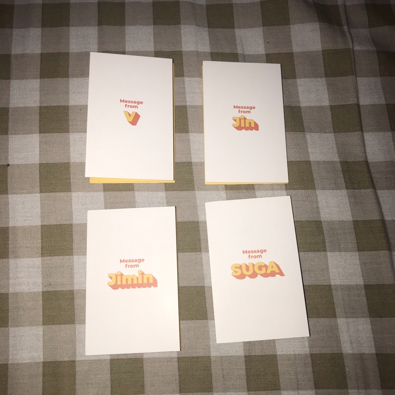 MESSAGE CARD BUTTER BTS