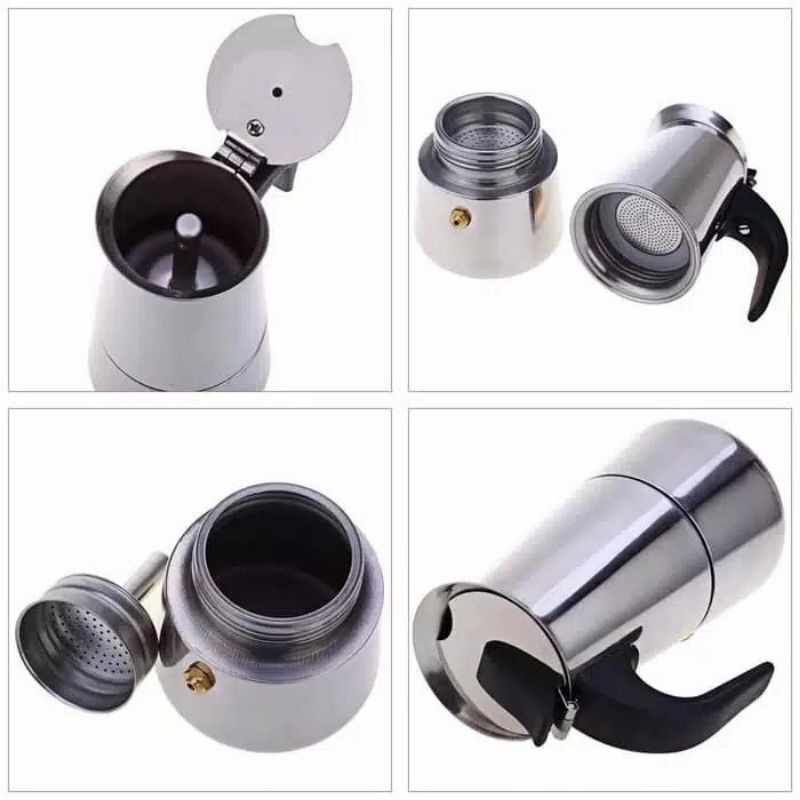 Maker Coffe Moka Pot 6 Cup Alat Seduh Kopi Cofee espresso Makeer