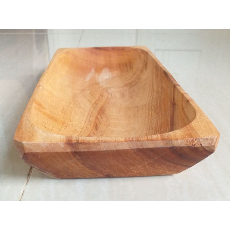 piring susi kotak kayu mahoni 10x25cm