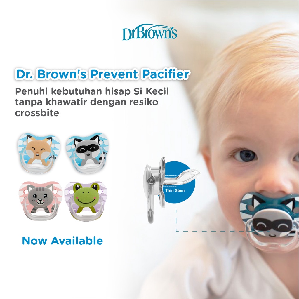 Dr. Brown's PreVent Printed Shield Pacifier Empeng Stage 2 ( 6-18m ) 2 Pack