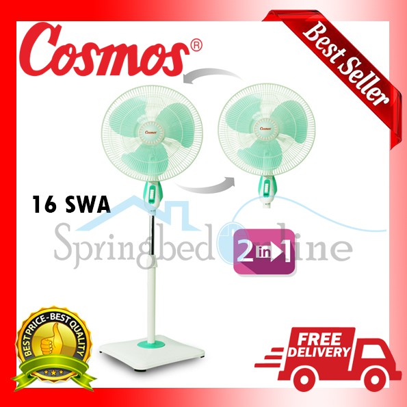 KIPAS ANGIN COSMOS 2IN1 - Stand &amp; Wall - 16 SWA