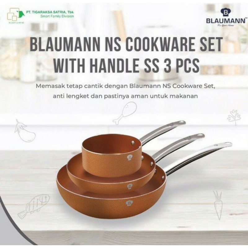 ORIGINALBlaumann NS Cookware set 3 / Panci Blauman