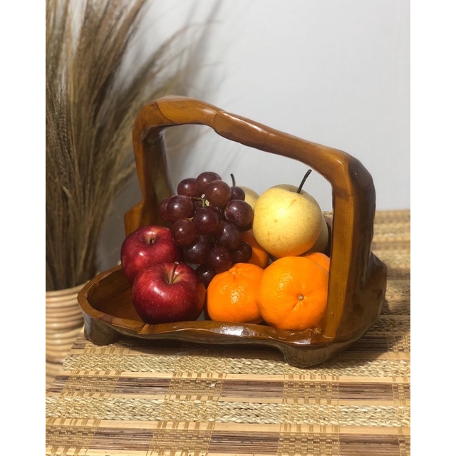 Keranjang / Tempah buah kayu jati asli.