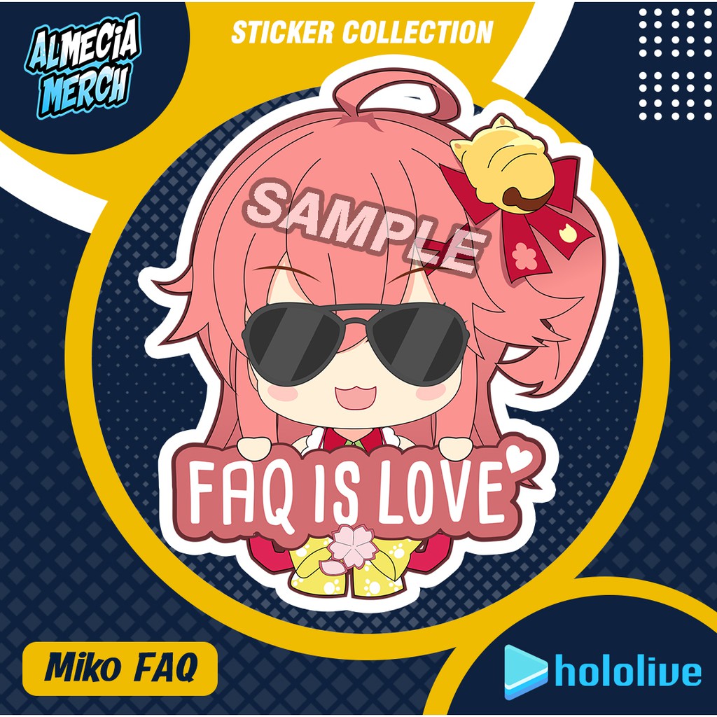 

Sticker Hololive Sakura Miko Faq is Love / Hololive Sticker Sakura Miko