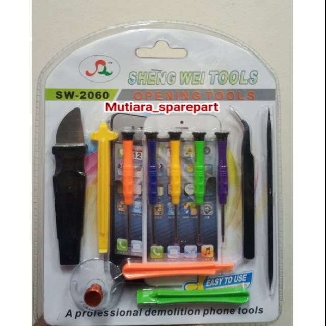 ALAT SERVICE BUKA HP OBENG SET SHENG WEI SW 2060 PEMBUKA LCD TOUCHSCREEN OPENING TOOLS