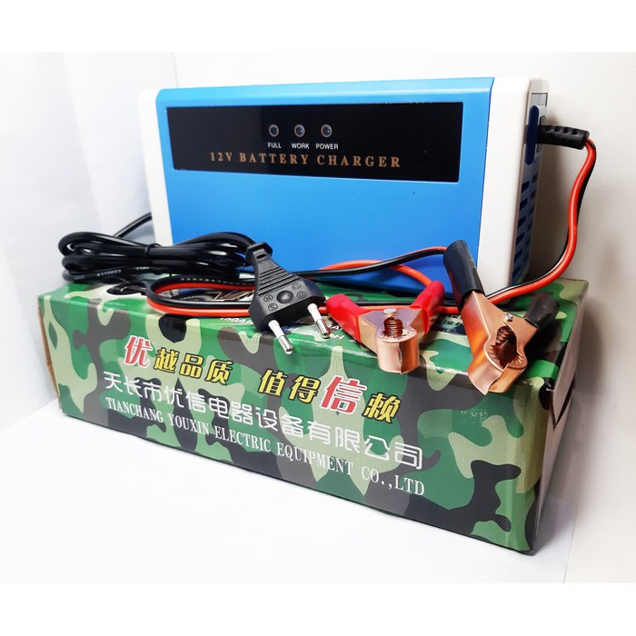 Accu Charger Portable 10A-12V Cas Aki Motor Mobil