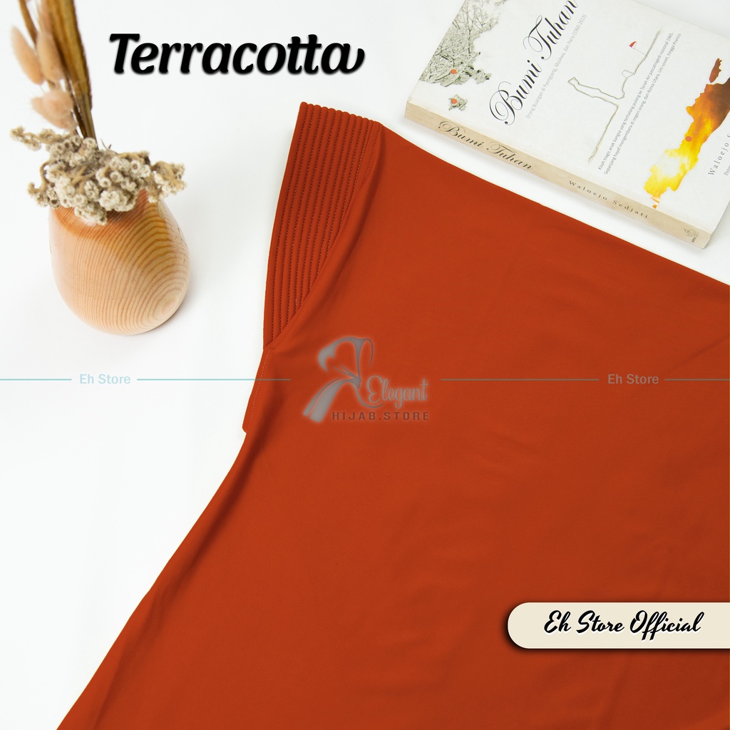 JILBAB BERGO HAMIDAH SPANDEX JERSEY PREMIUM | HIJAB SPORT I JILBAB SPORT I KERUDUNG BERGO I JILBAB INSTAN-Terracotta