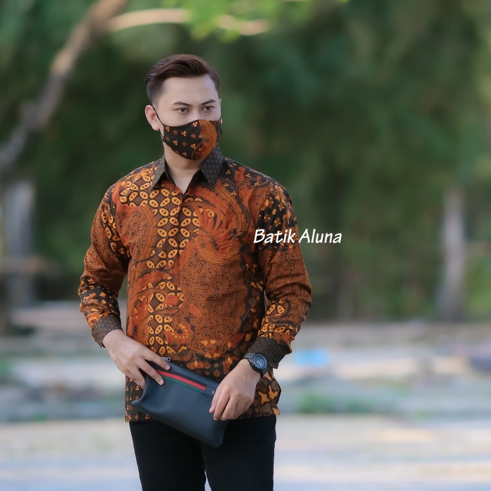 Baju Batik Pria Lengan Panjang Premium Aluna Batik Asli Solo PCW 092-1