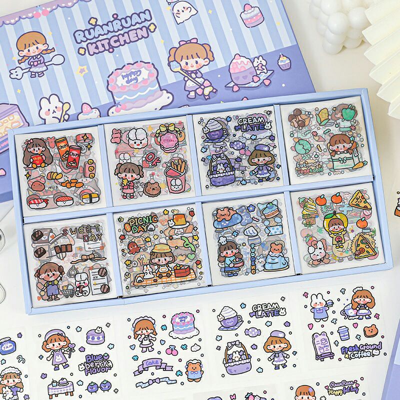 

STIKER SET GADIS LUCU 8 Warna