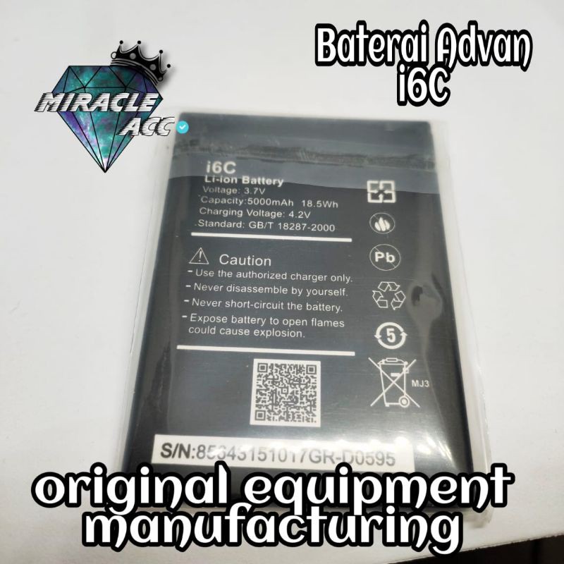 Baterai Advan I6C/5000MAH/DOUBLE POWER