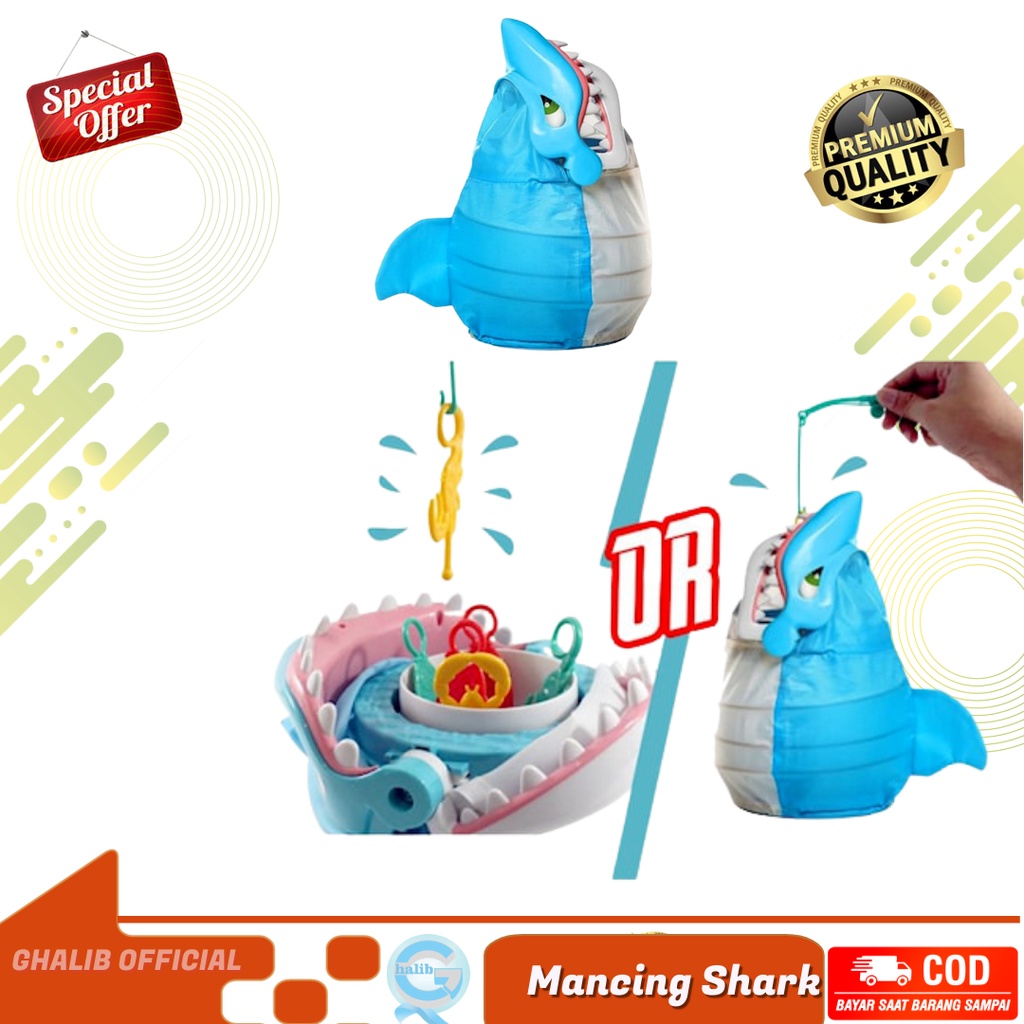 Mainan Anak Happy Shark Fishing Fish Baby Shark Memancing