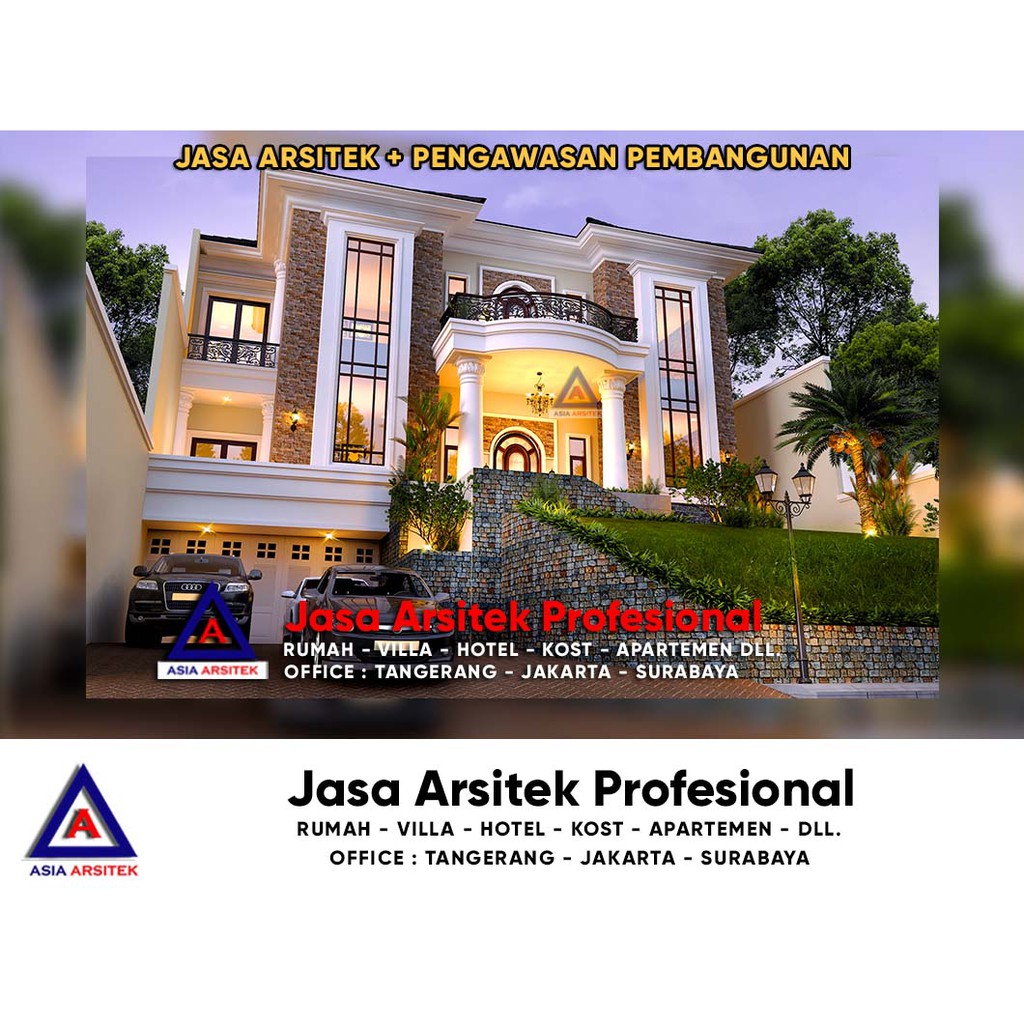Jual Jasa Arsitek Jakarta Biaya Per Meter Desain Gambar Rumah Mewah Tropis Indonesia Shopee Indonesia