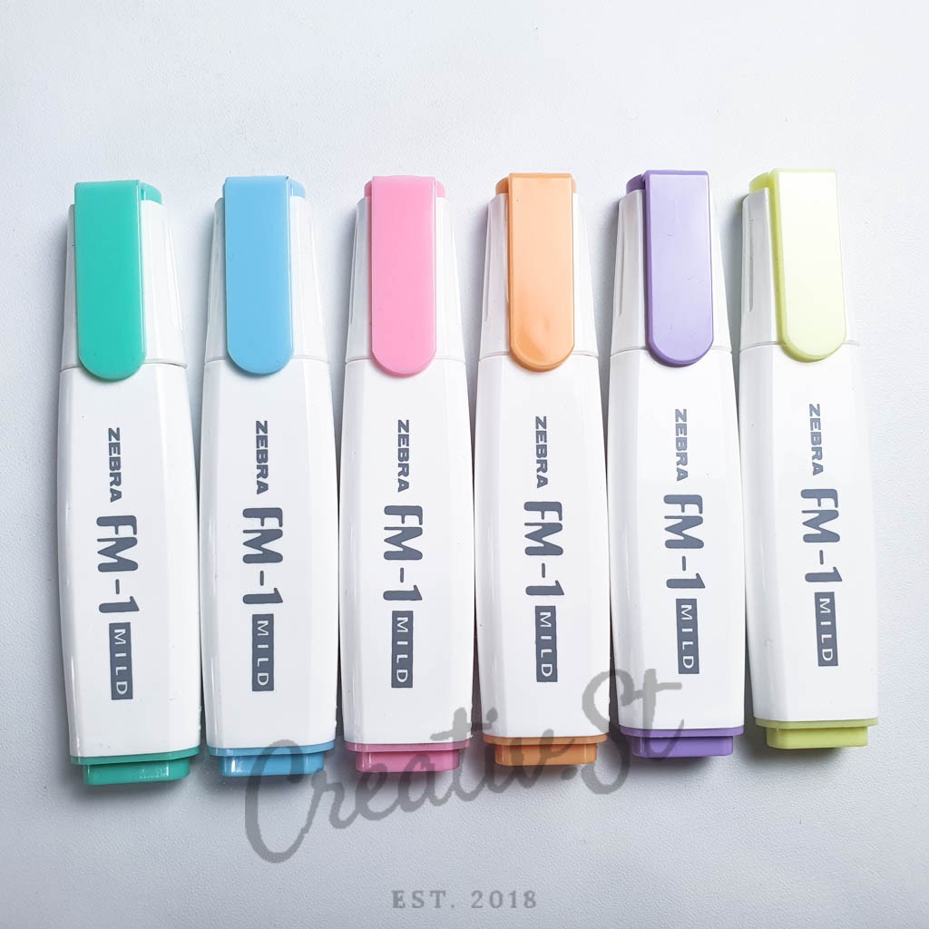 

Zebra Fm-1 Mild Highlighter Pastel Penanda Halaman