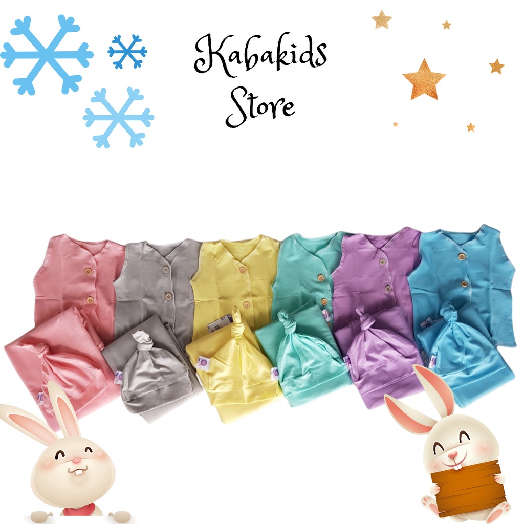 Lollypop Classic Swaddle Bedong Set Baju