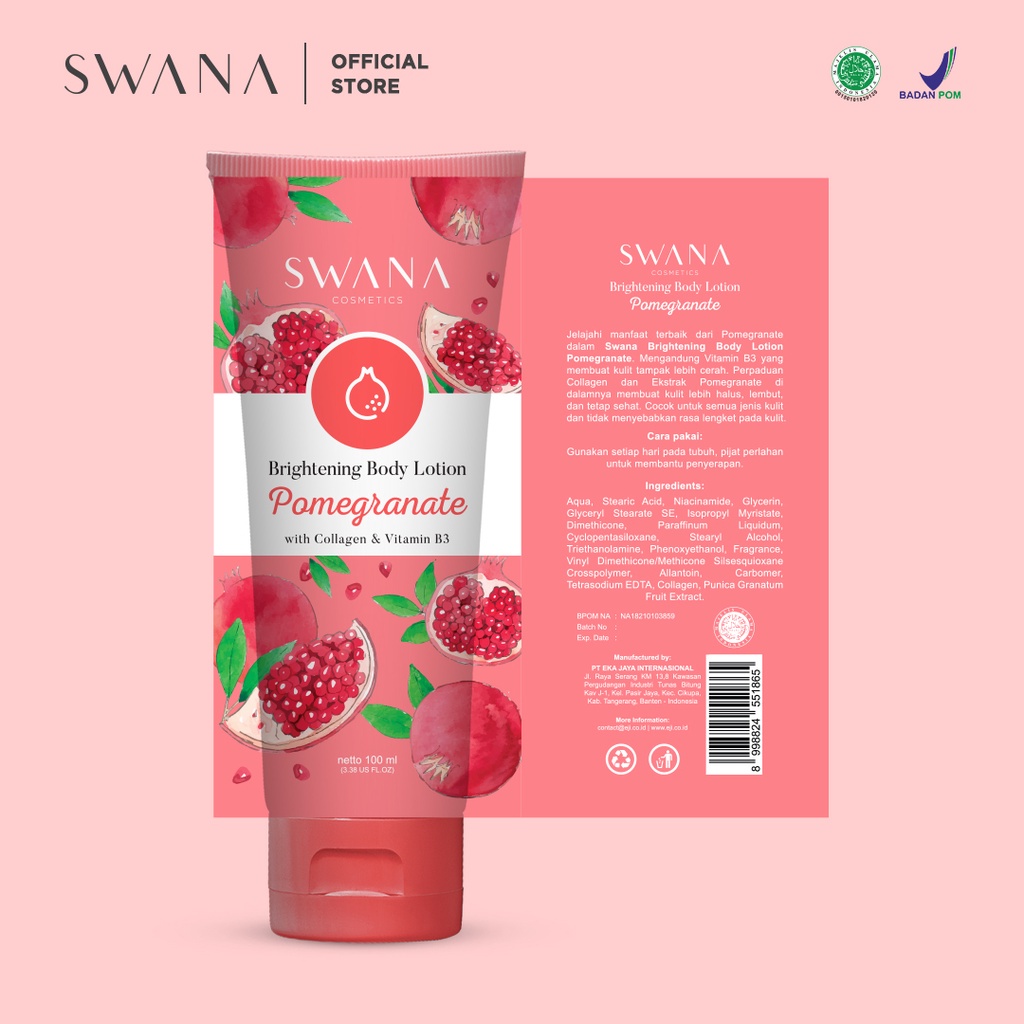 ⭐️ Beauty Expert ⭐️ SWANA Brightening Body Lotion 100ml - Swana Lotion Pomegranate Peach