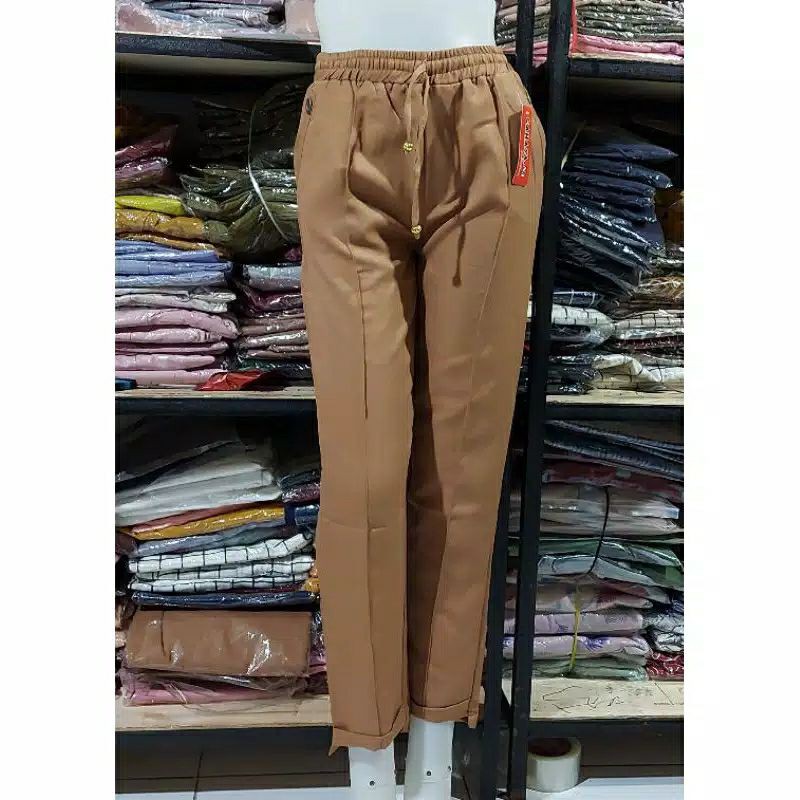 ZARRA BUTTON FULL KARET||BAGGY PANTS BUTTON FULL KARET BAHAN MOSCREP PREMIUM