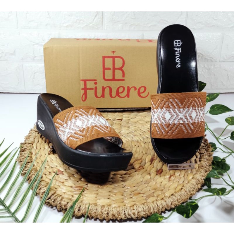 sandal wanita terbaru wedges rajut import